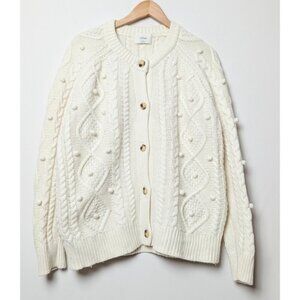 WILFRED Sprinkles Cardigan Sweater Wool Pom Pom Alps Aritiza M